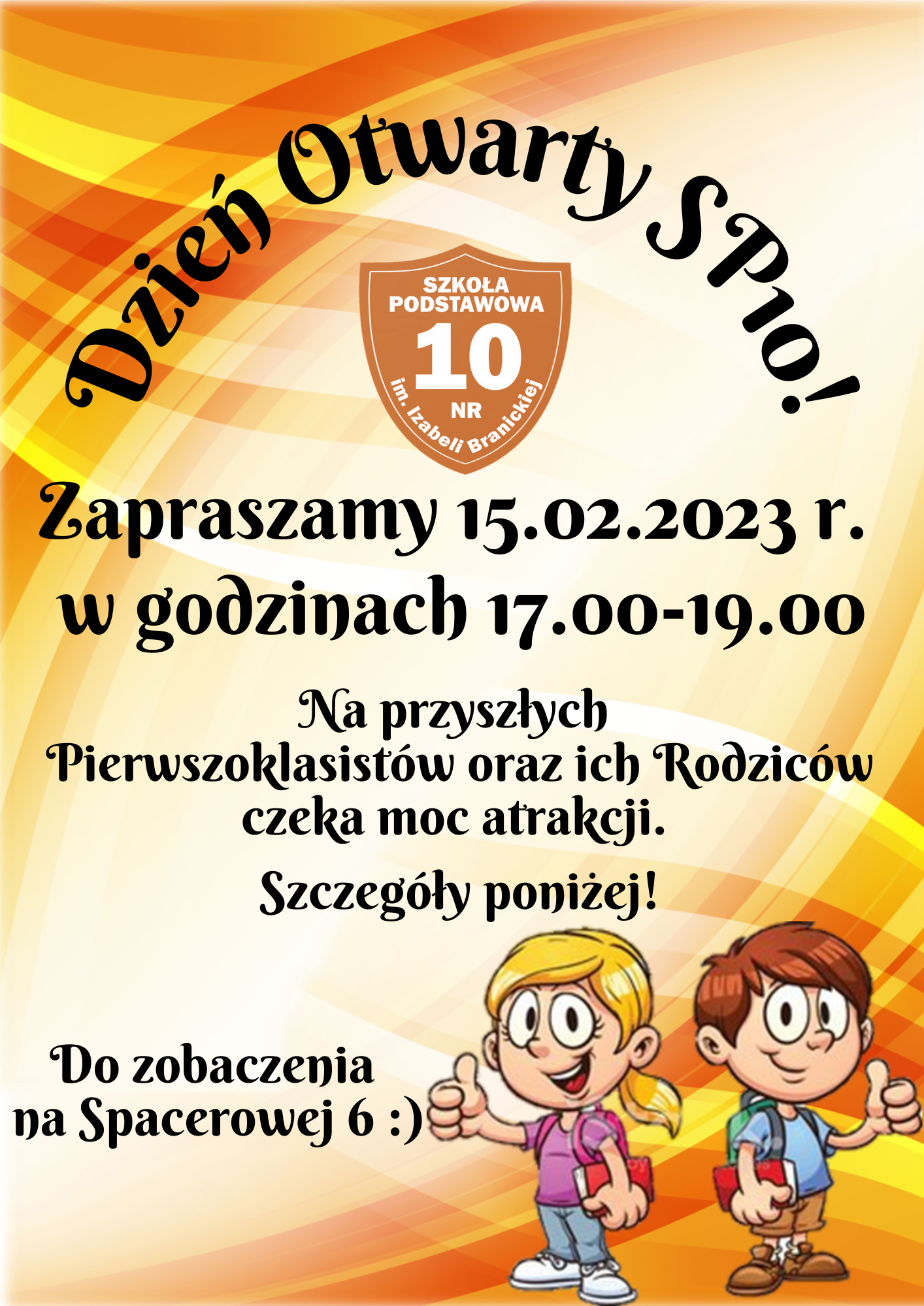 plakat informujący o dniach otwartych w dniu 15.02.2023 r.